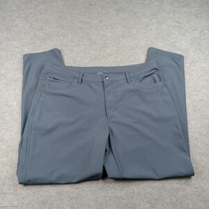 Gaiam Pants Mens 38x31 Gray Stretch Performance Chino Straight Leg 5 Pocket Golf